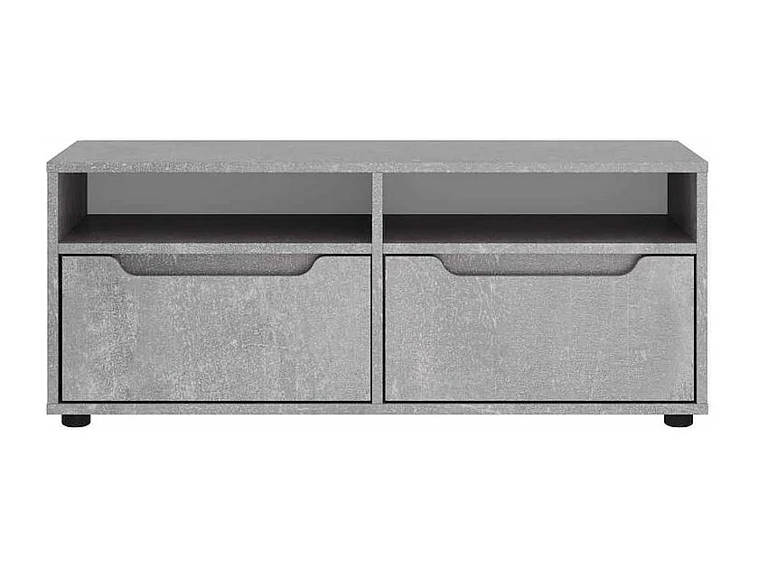 Meuble TV VISNES gris béton 100x40x38 bois d'ingénierie