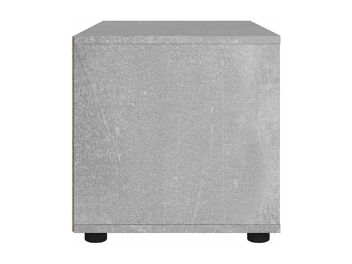 Meuble TV VISNES gris béton 100x40x38 bois d'ingénierie