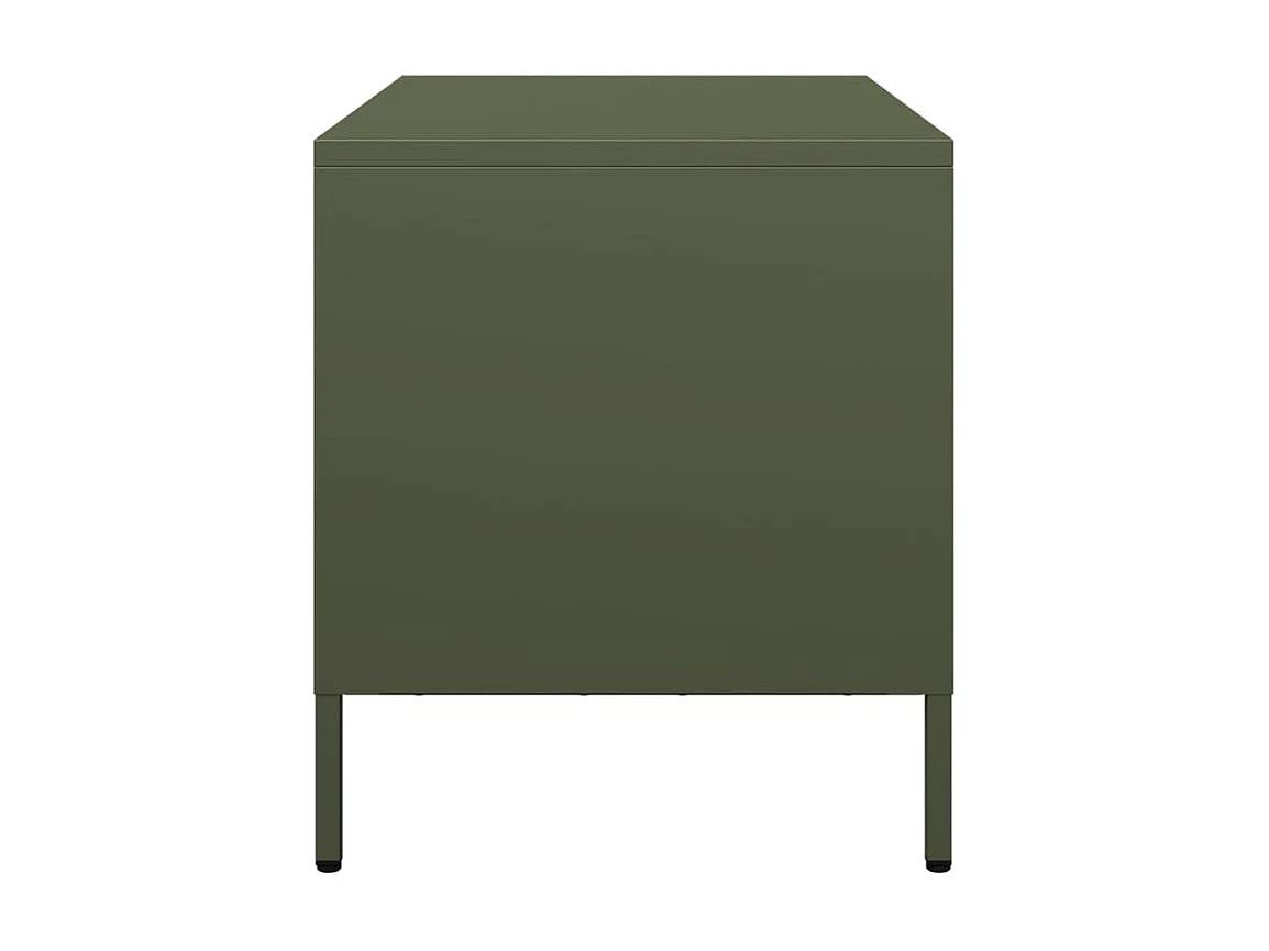 Meuble TV vert olive 68x39x43,5 acier laminé à froid