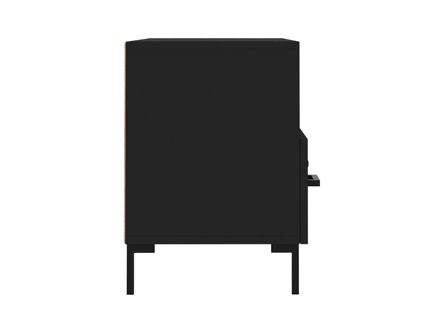 Meuble TV Noir 80x36x50 Bois d'ingénierie