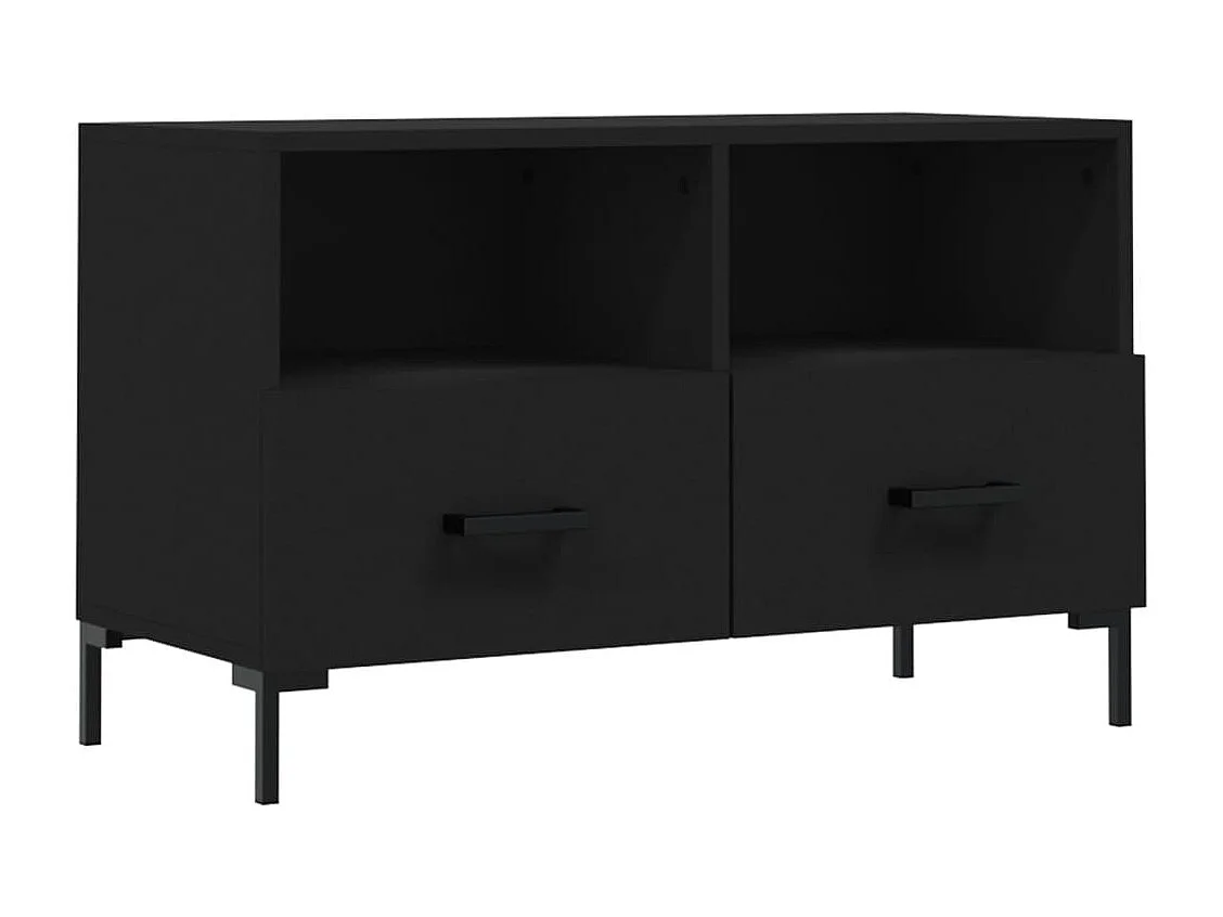 Meuble TV Noir 80x36x50 Bois d'ingénierie