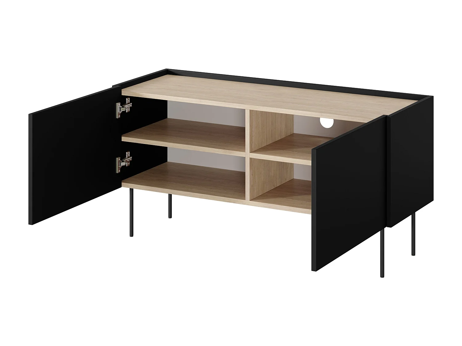 Móvel TV 2 portas com pé metálico 120x60 cm