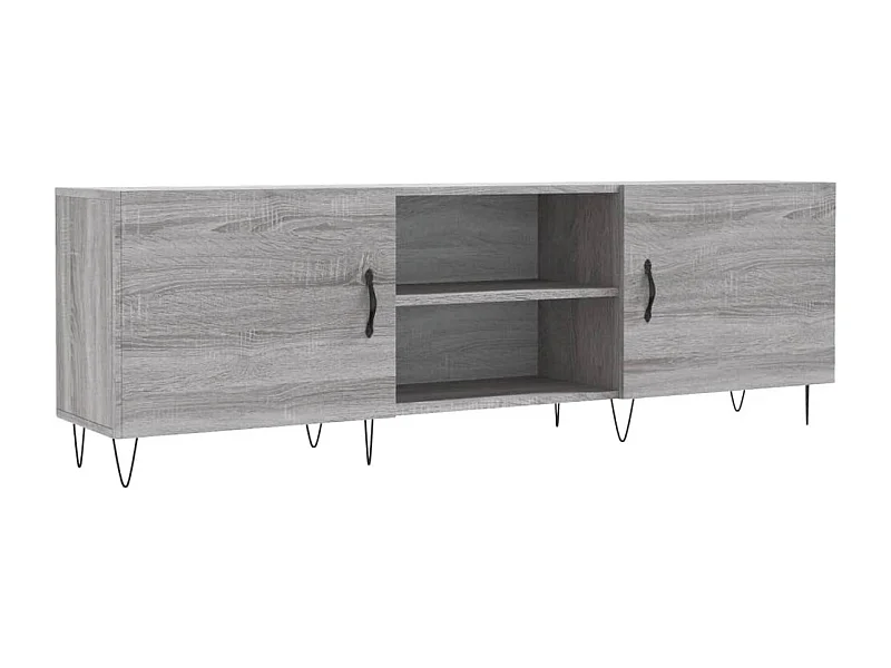Meuble TV sonoma gris 150x30x50 bois d'ingénierie