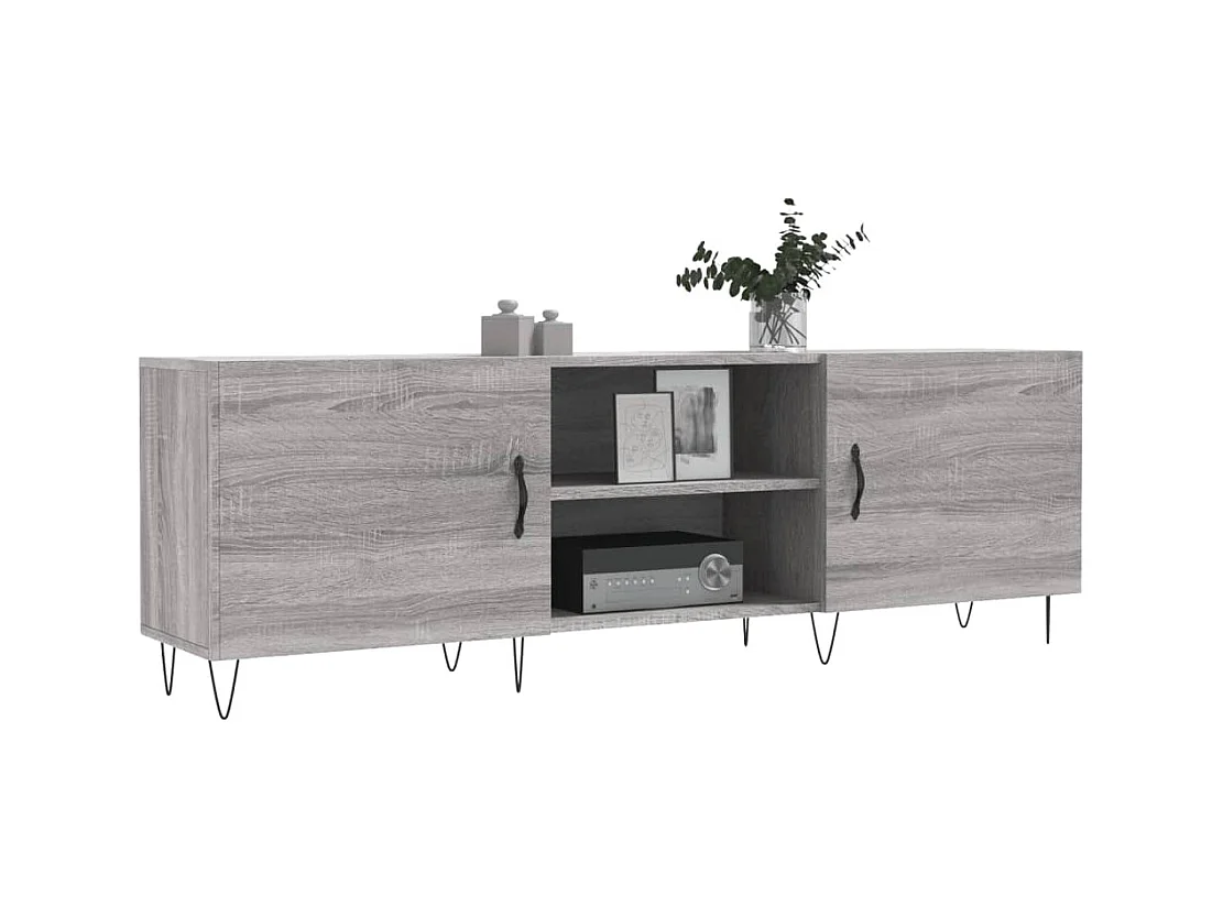 Meuble TV sonoma gris 150x30x50 bois d'ingénierie
