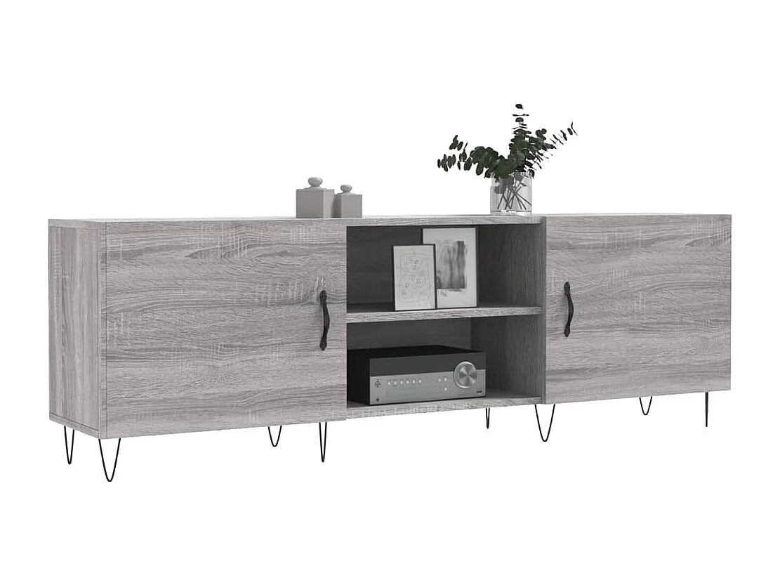 Meuble TV sonoma gris 150x30x50 bois d'ingénierie