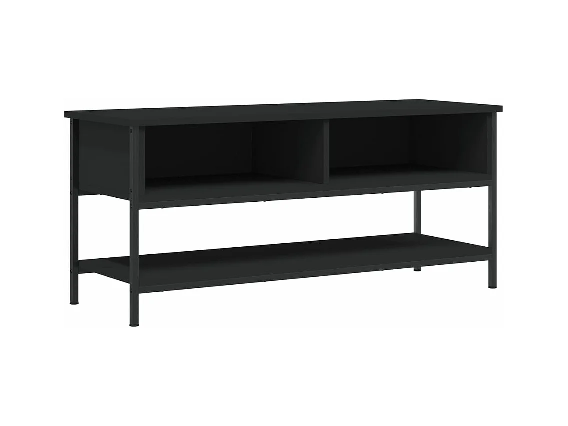 Meuble TV noir 100x35x45 bois d'ingénierie