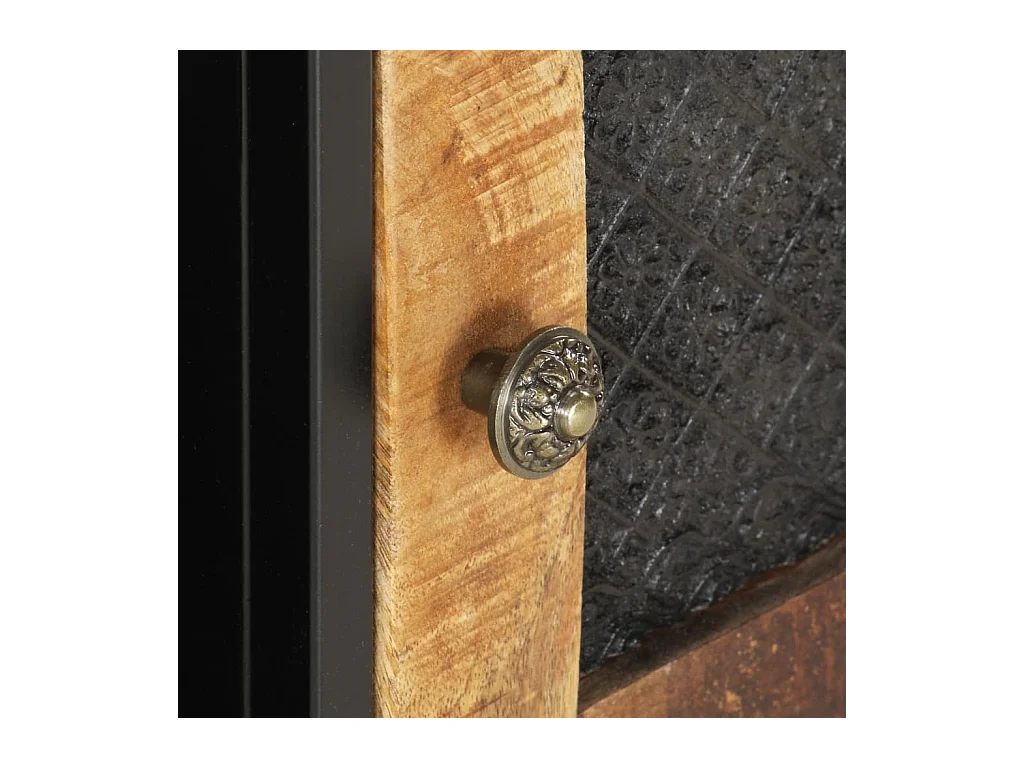 Meuble TV 90x30x40 Bois de manguier brut 2