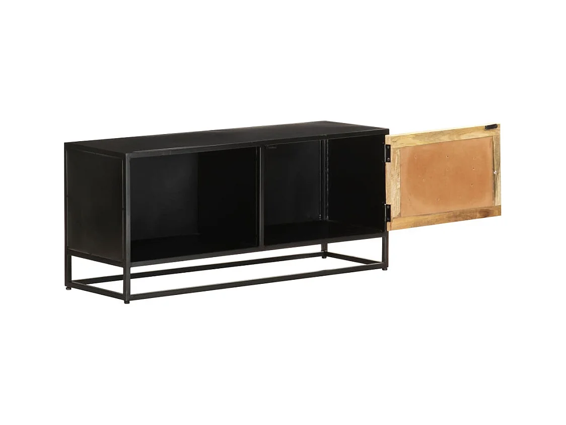 Meuble TV 90x30x40 Bois de manguier brut 2