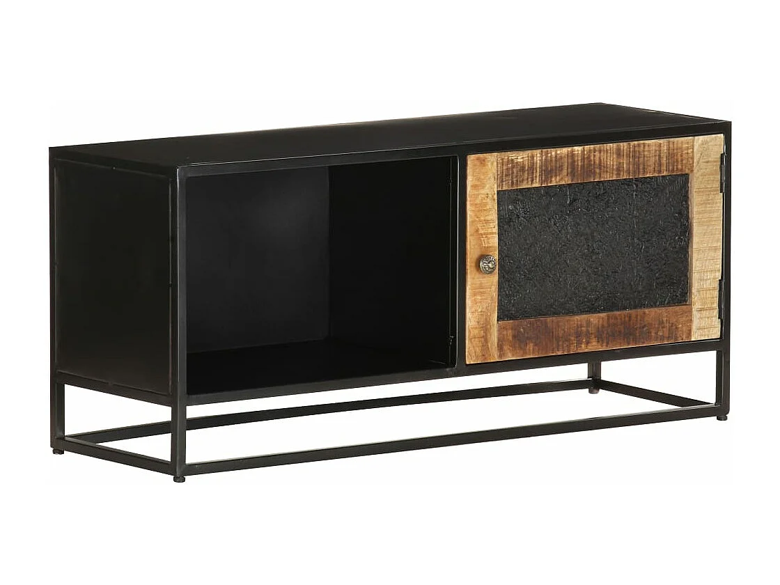 Meuble TV 90x30x40 Bois de manguier brut 2