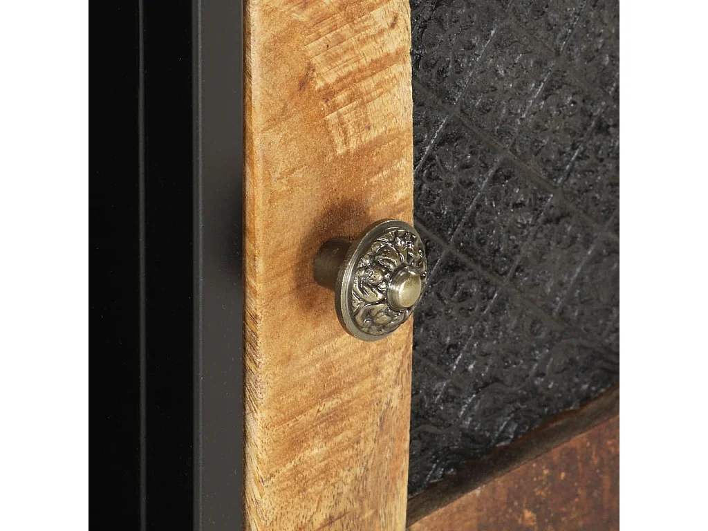 Meuble TV 90x30x40 Bois de manguier brut 2