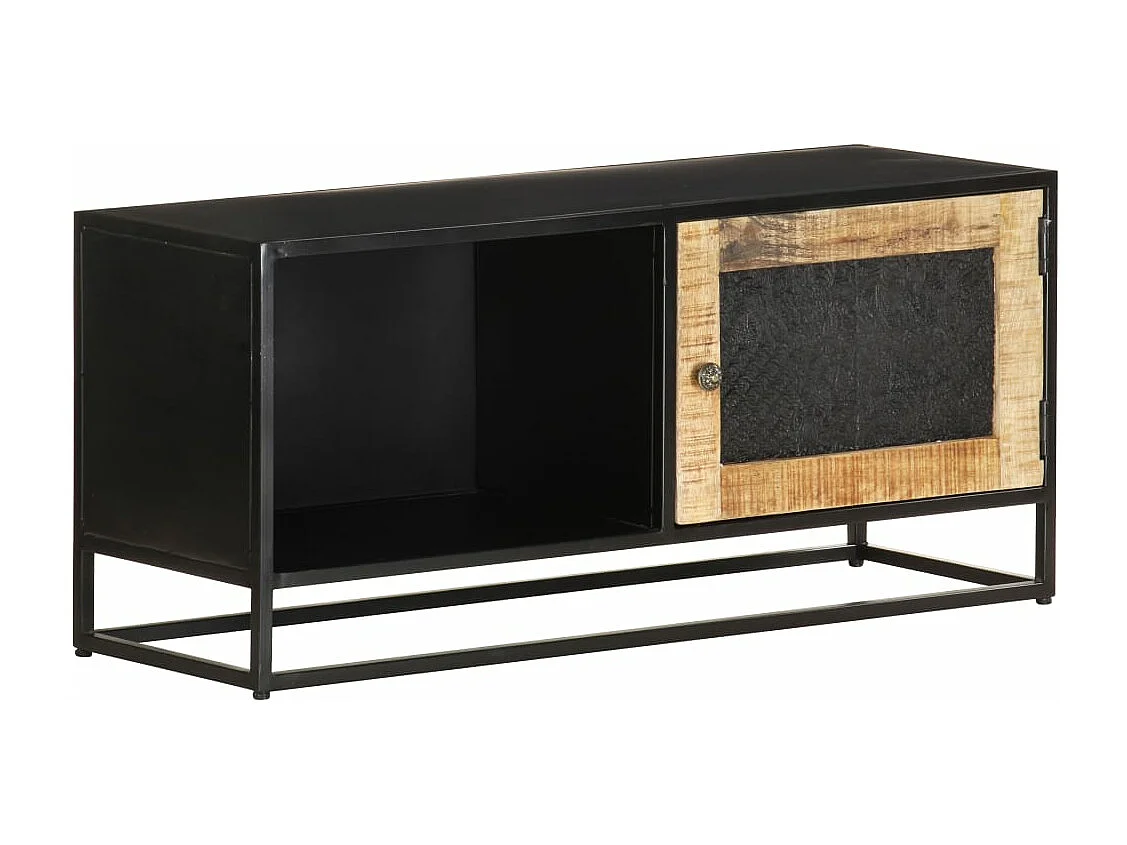 Meuble TV 90x30x40 Bois de manguier brut 2