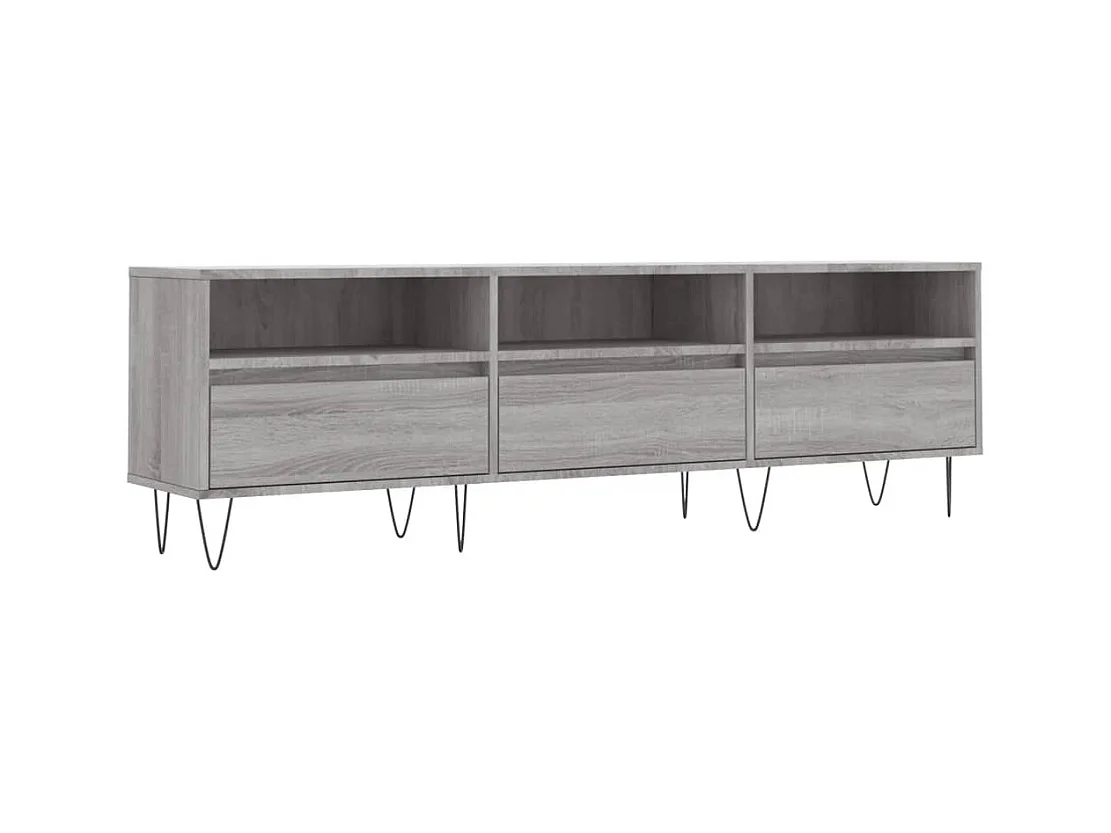 Meuble TV sonoma gris 150x30x44,5 bois d'ingénierie