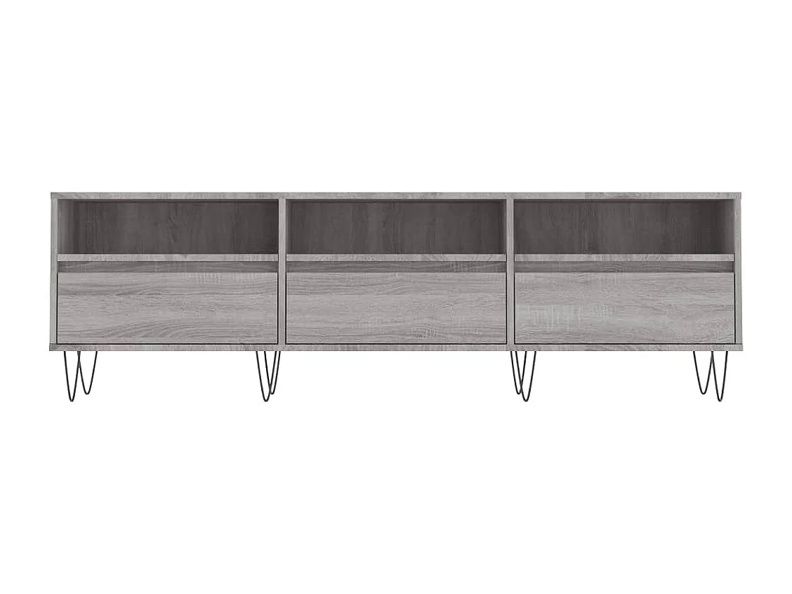 Meuble TV sonoma gris 150x30x44,5 bois d'ingénierie