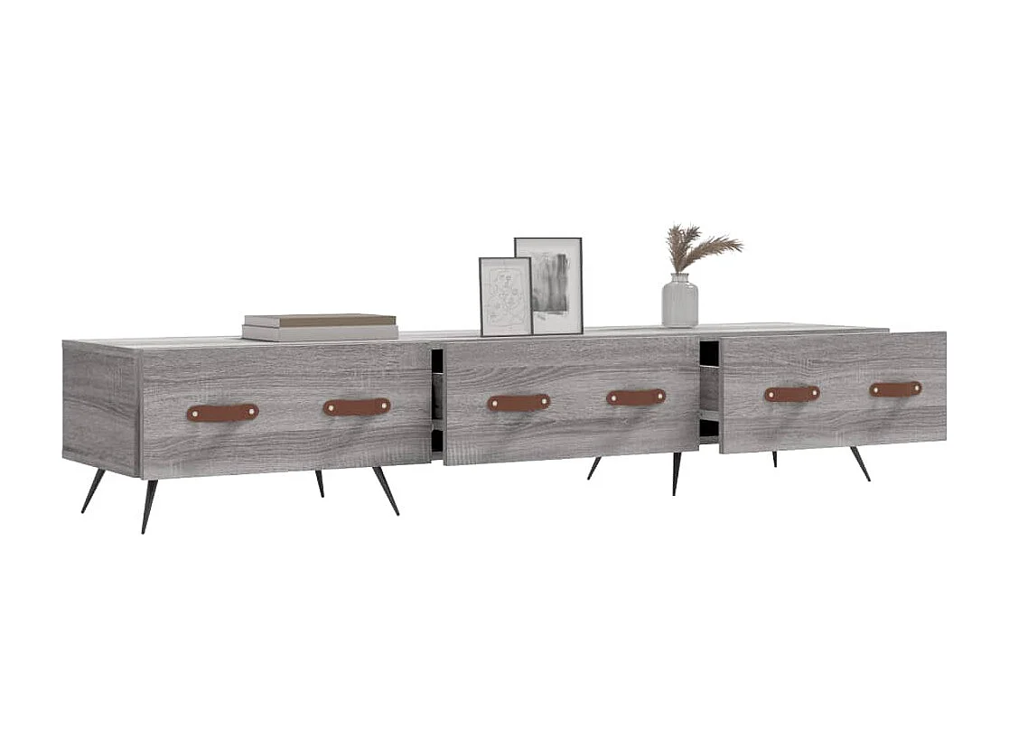 Meuble TV sonoma gris 150x36x30 bois d'ingénierie