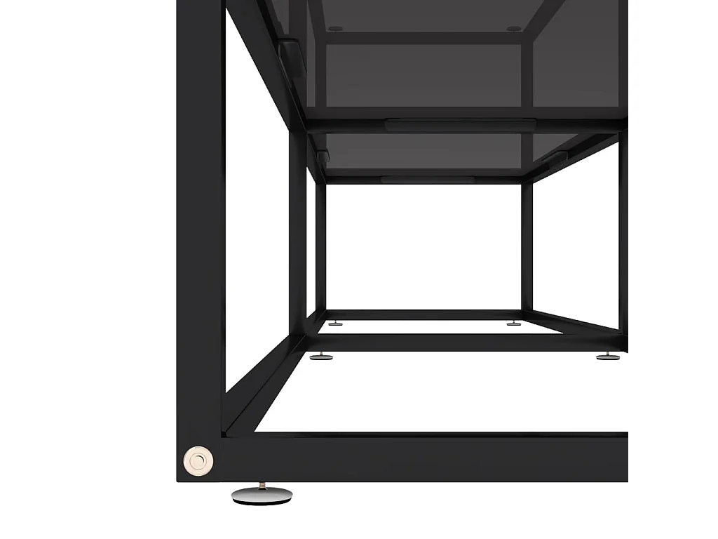 Meuble TV Noir 180x40x40,5 Verre trempé