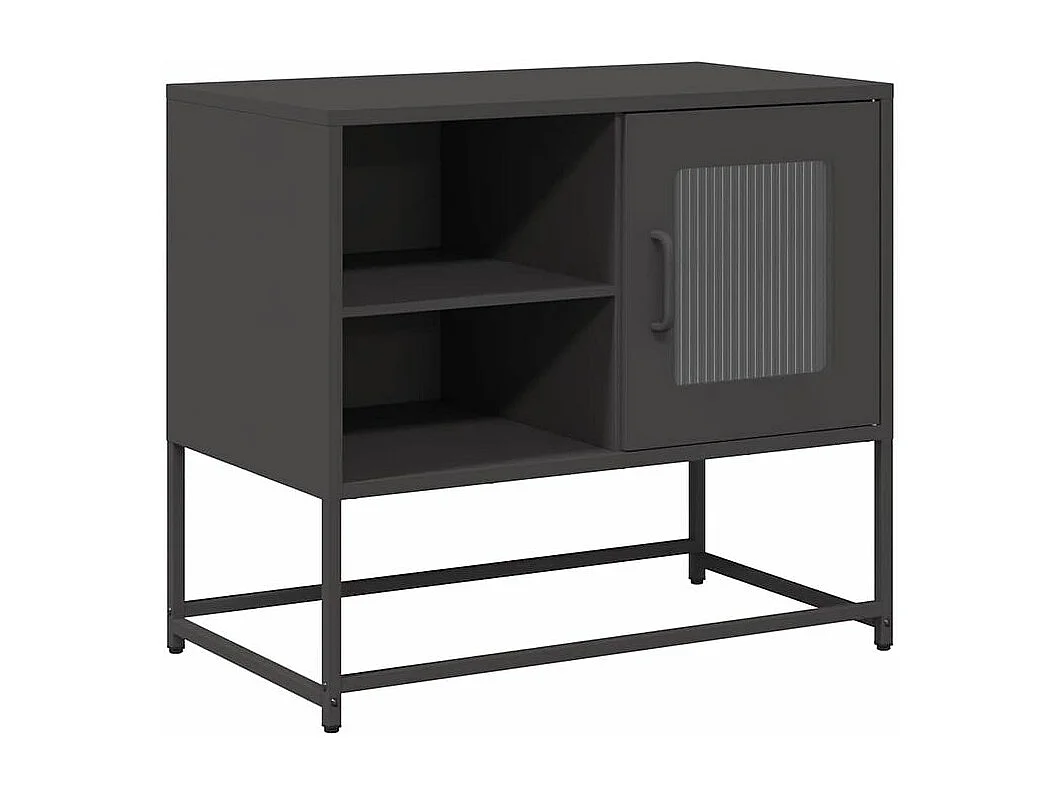 Meuble TV noir 68x39x60,5 acier