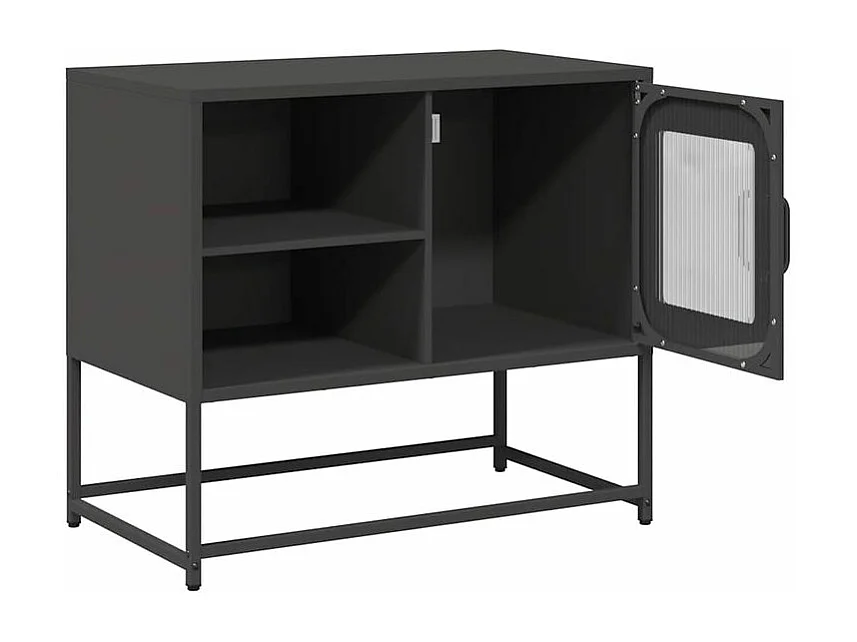 Meuble TV noir 68x39x60,5 acier