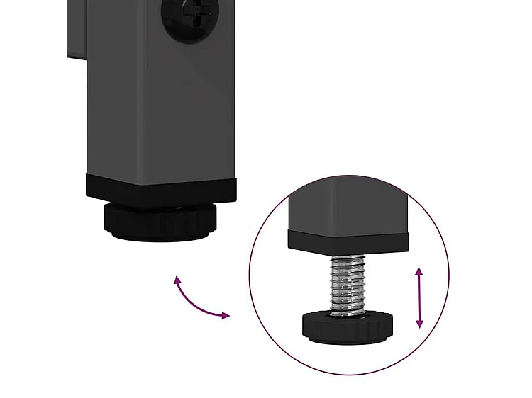 Meuble TV noir 68x39x60,5 acier