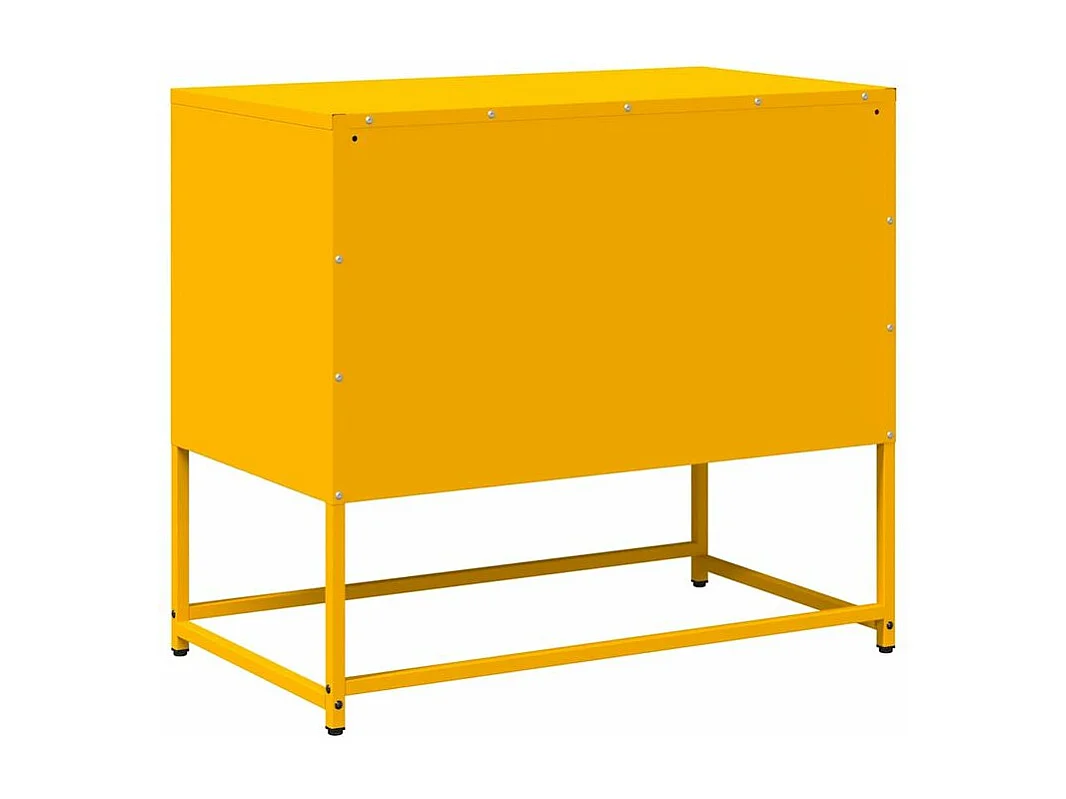 Meuble TV jaune moutarde 68x39x60,5 acier