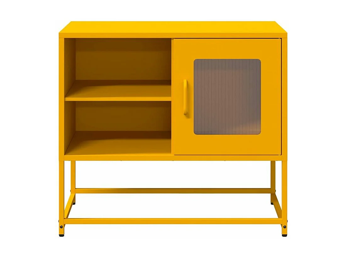 Meuble TV jaune moutarde 68x39x60,5 acier