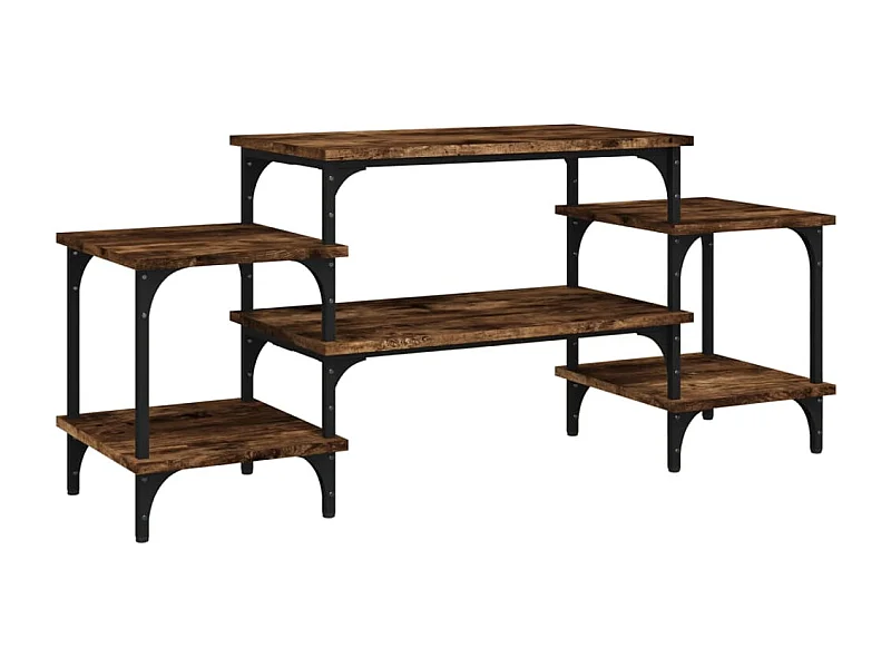 Meuble TV Chêne fumé 117x35x52 Bois d'ingénierie