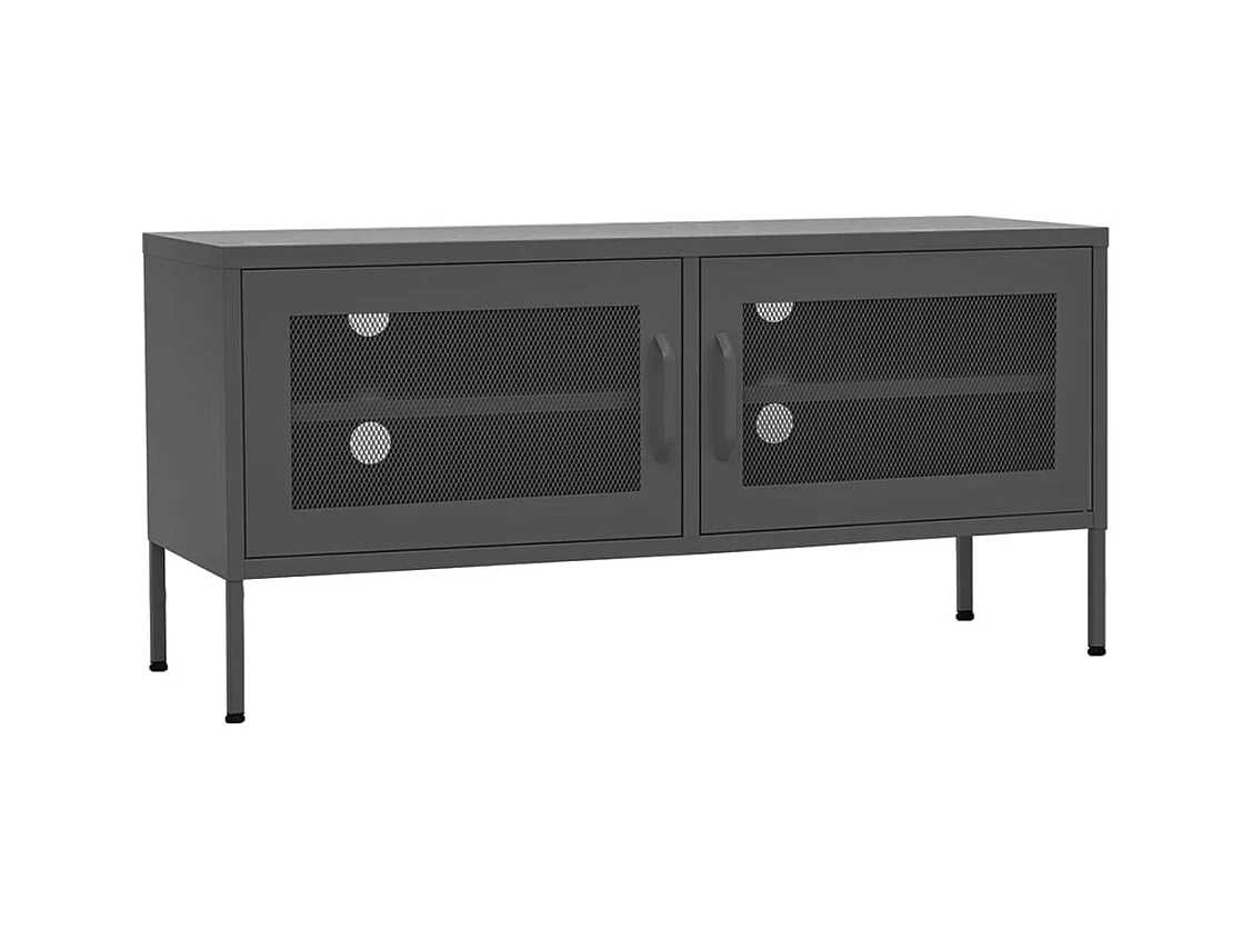 Meuble TV Anthracite 105x35x50 Acier 2