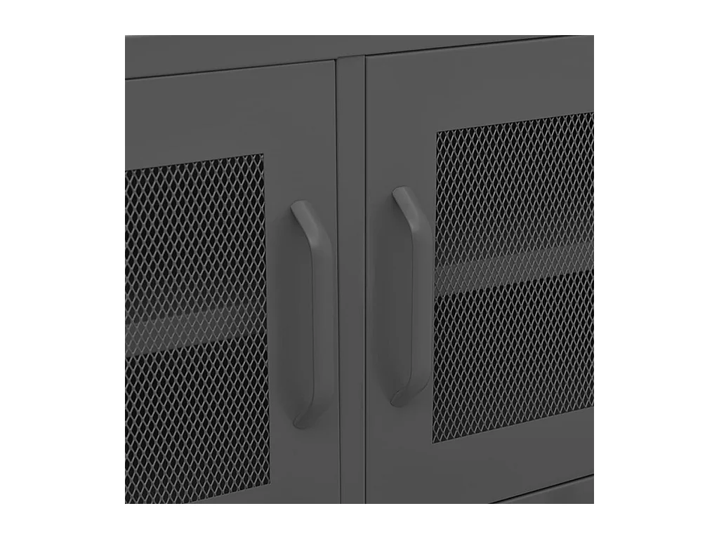 Meuble TV Anthracite 105x35x50 Acier 2