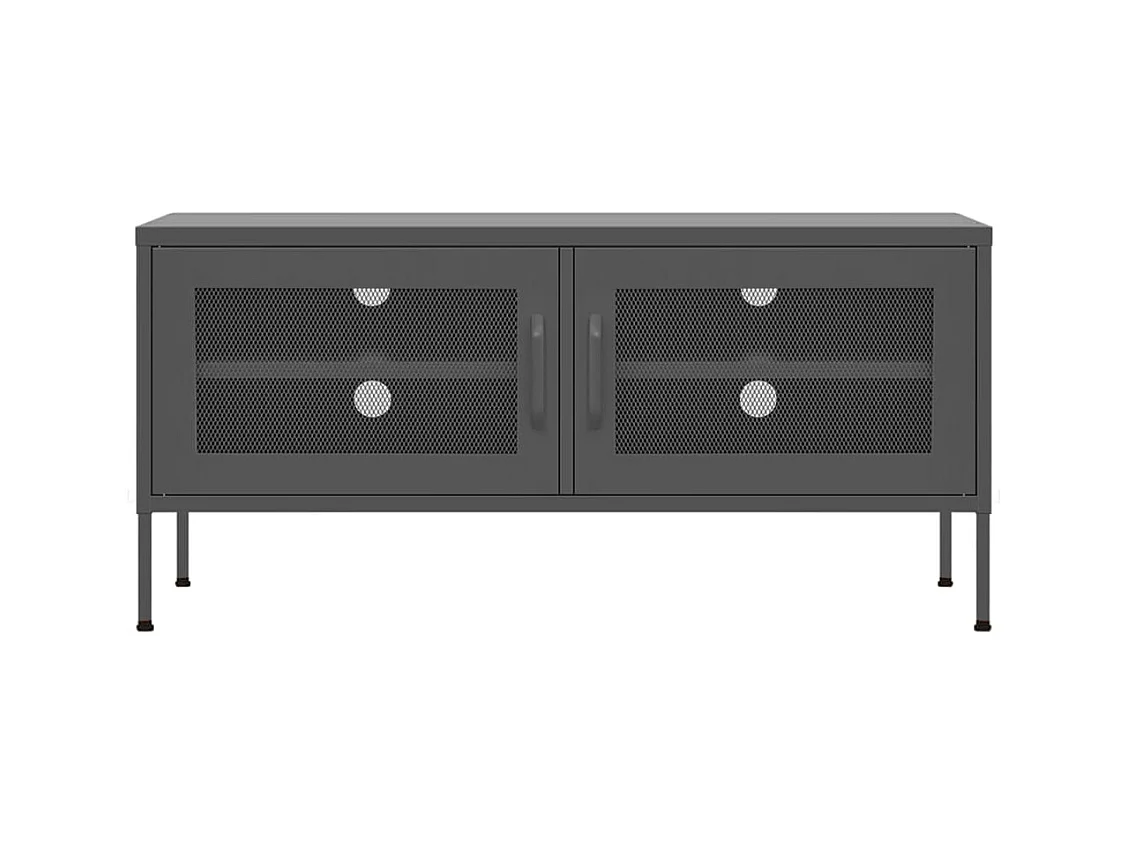 Meuble TV Anthracite 105x35x50 Acier 2