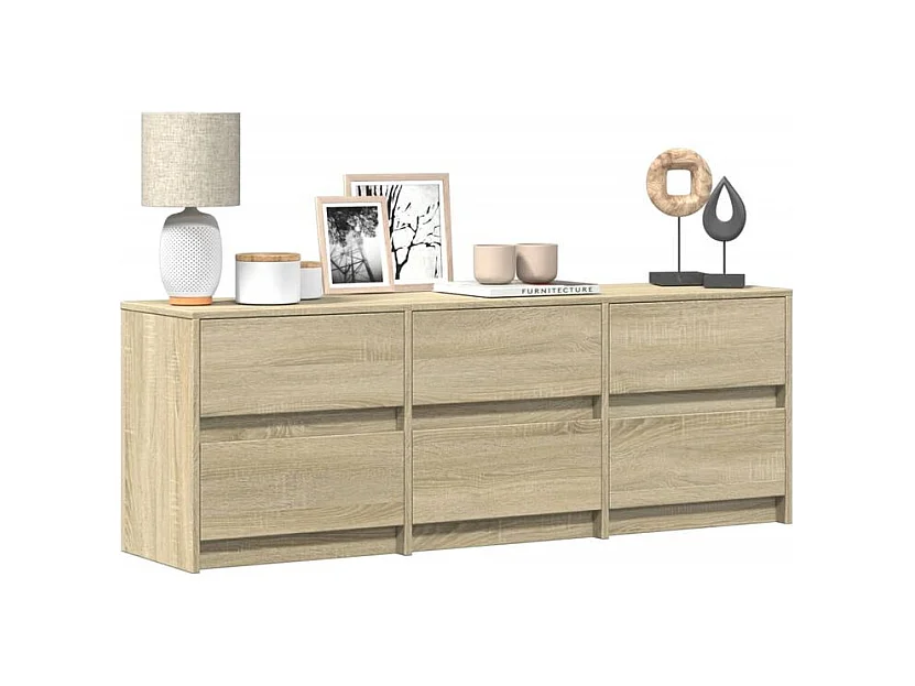Meuble TV avec LED chêne sonoma 140x34x50 bois d'ingénierie