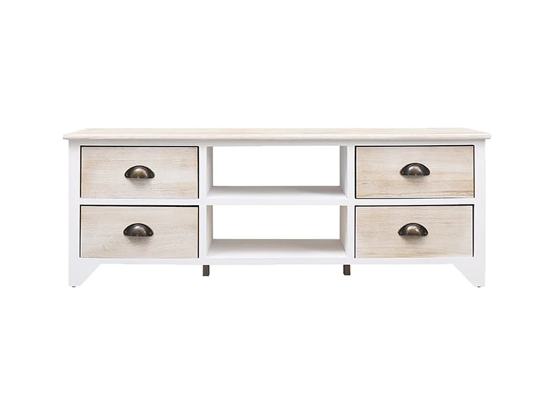 Meuble TV 108x30x40 Bois de Paulownia solide