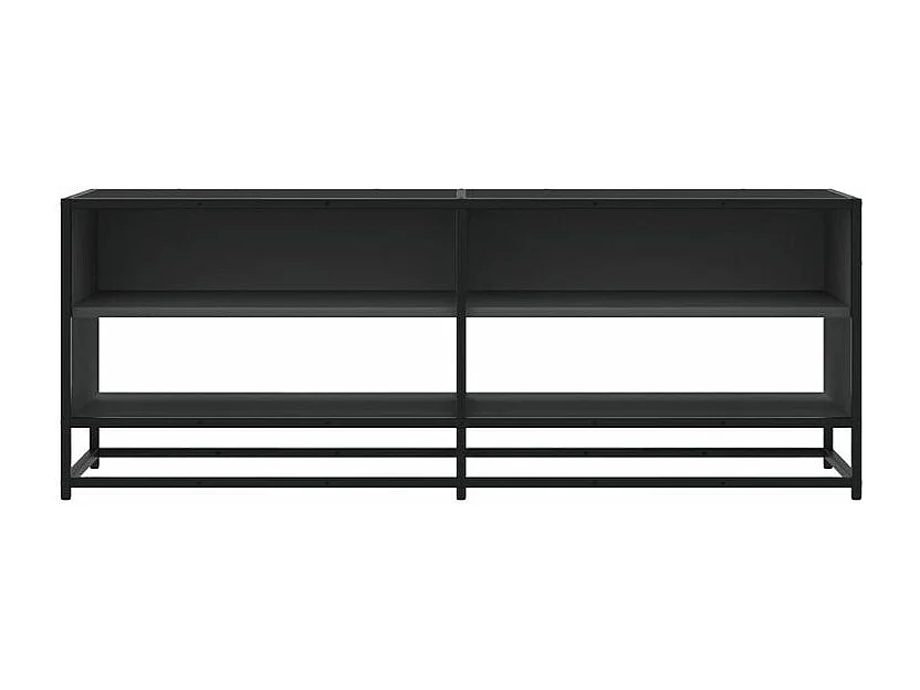 Meuble TV noir 120,5x40x46 bois d'ingénierie et métal