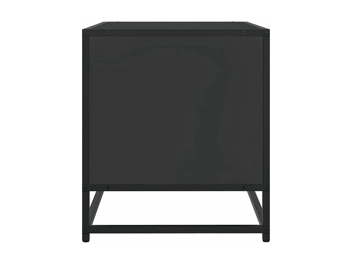 Meuble TV noir 120,5x40x46 bois d'ingénierie et métal