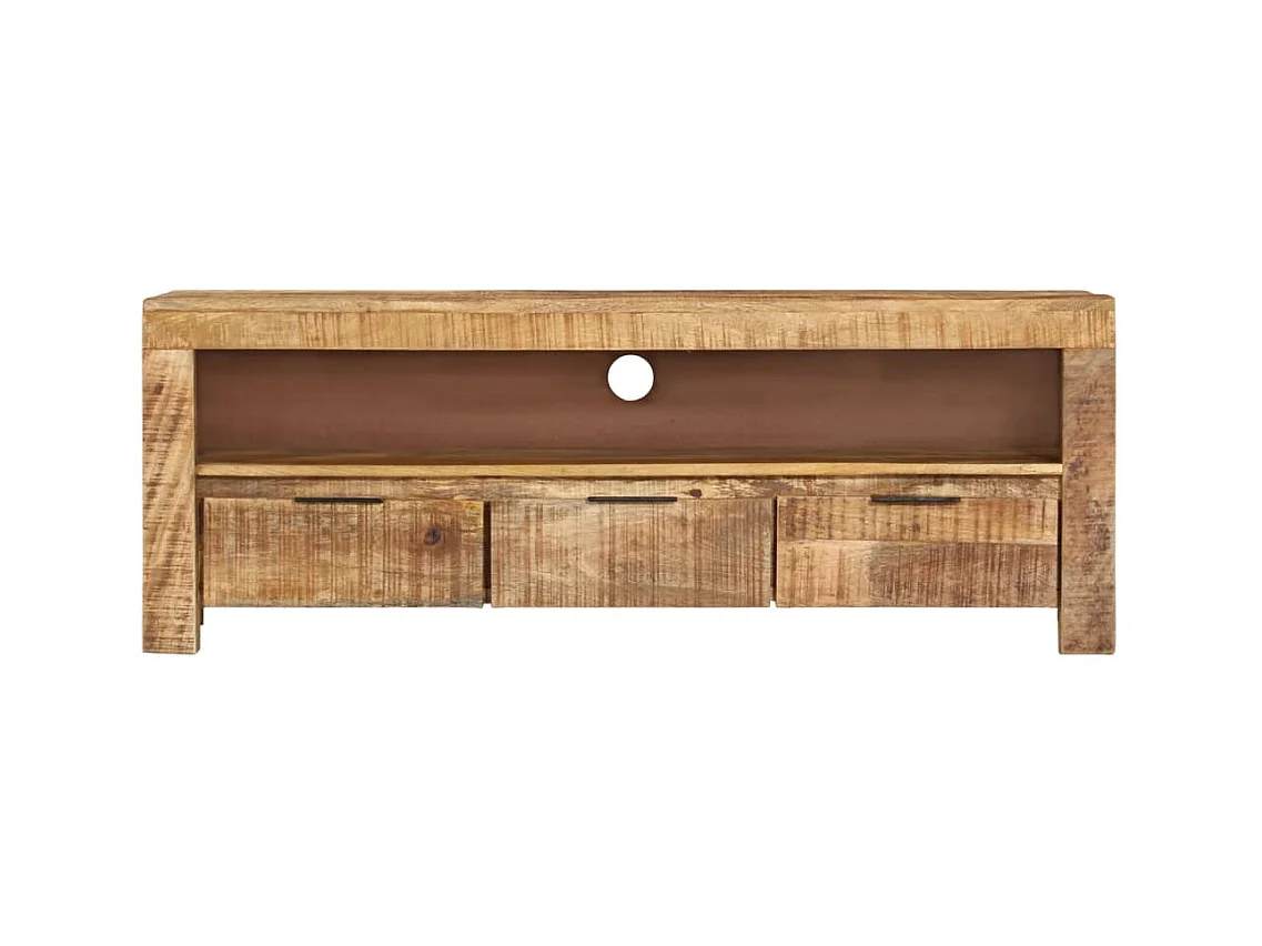 Meuble TV 110x30x40 Bois de manguier brut