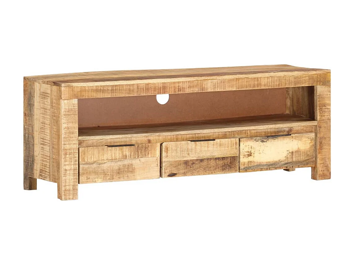 Meuble TV 110x30x40 Bois de manguier brut