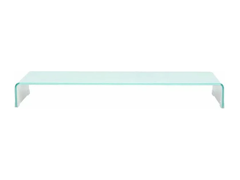 Meuble TV verre trempé blanc Martial L 100