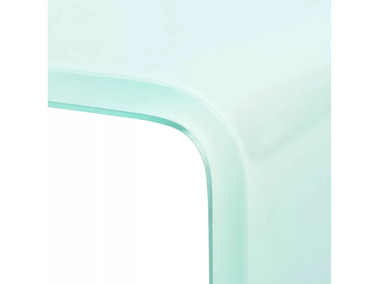 Meuble TV verre trempé blanc Martial L 100