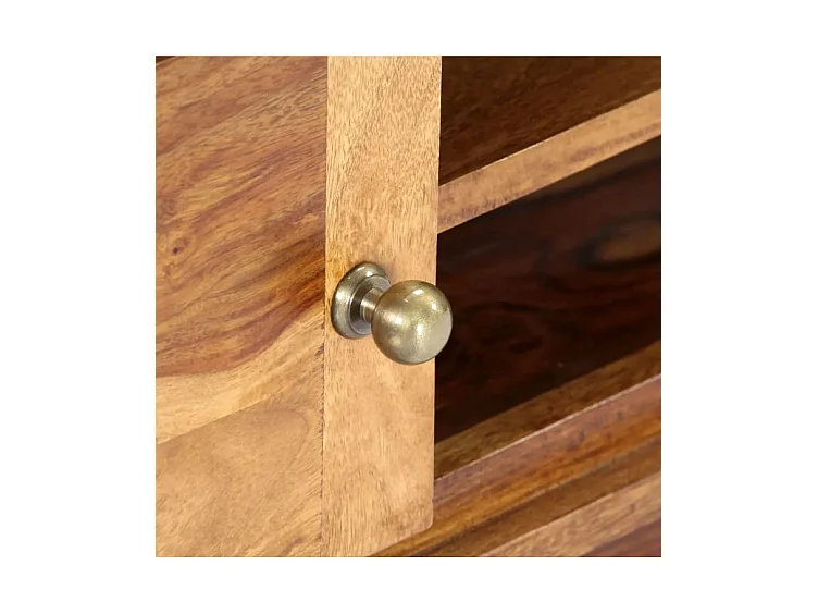 Meuble TV 2 portes sesham massif clair Vahina