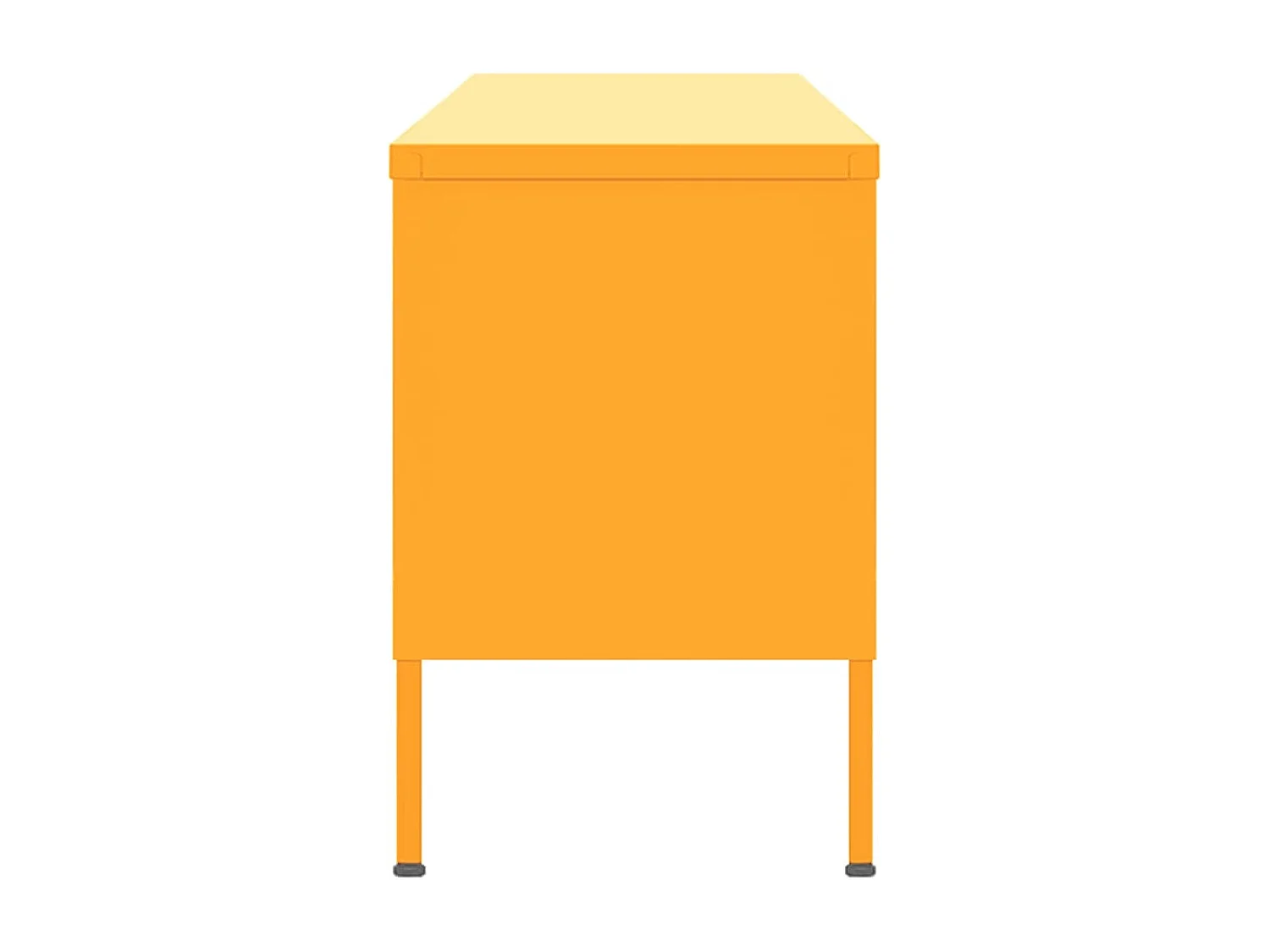 Meuble TV Jaune moutarde 105x35x50 Acier 2