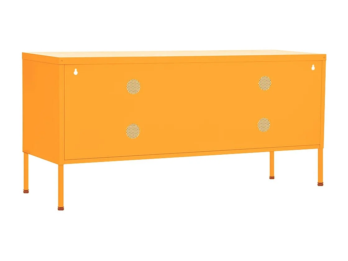 Meuble TV Jaune moutarde 105x35x50 Acier 2