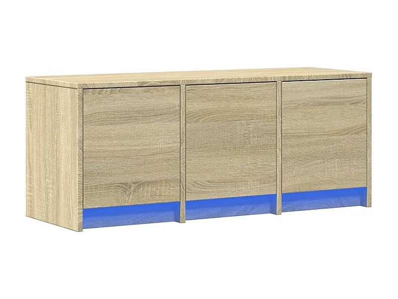 Meuble TV avec LED chêne sonoma 97x34x40 bois d'ingénierie