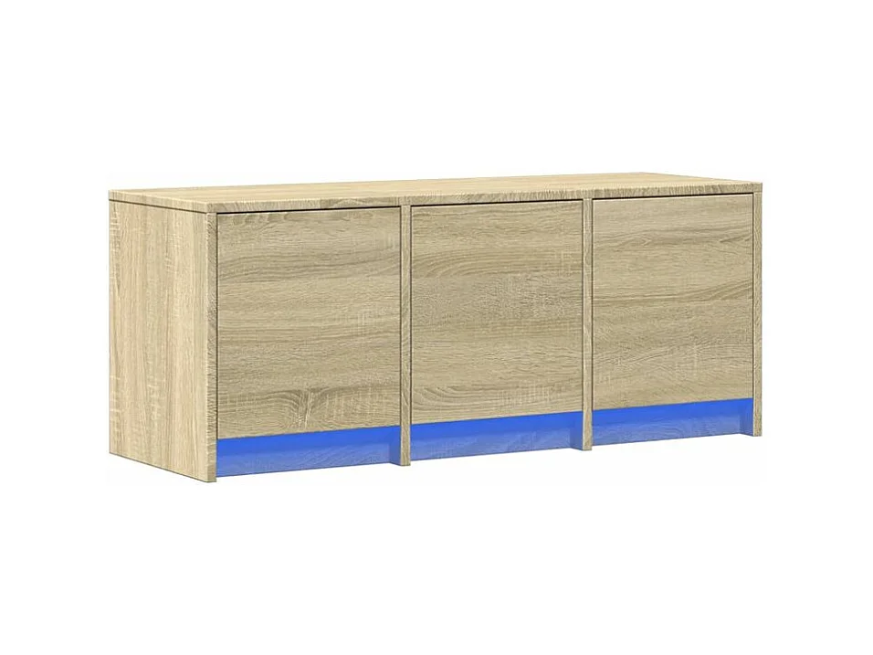 Meuble TV avec LED chêne sonoma 97x34x40 bois d'ingénierie