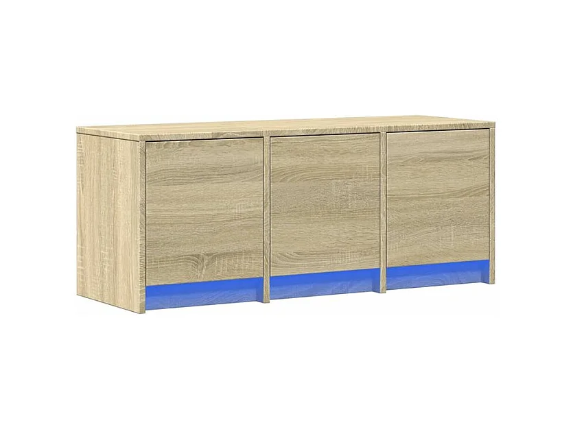Meuble TV avec LED chêne sonoma 97x34x40 bois d'ingénierie
