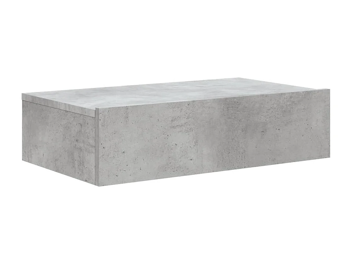 Meuble TV avec éclairage LED gris béton 60x35x15,5