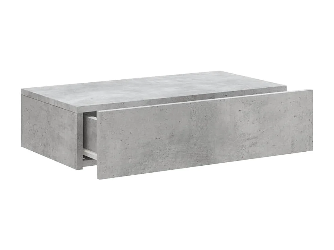 Meuble TV avec éclairage LED gris béton 60x35x15,5