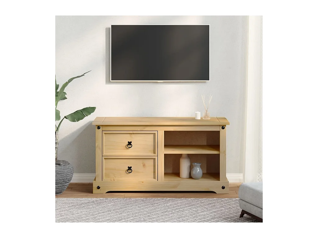 Meuble TV Corona 100x40x52 bois de pin massif