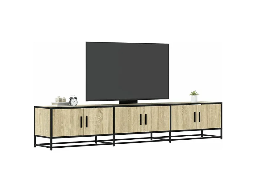Meuble TV chêne sonoma 210x35x41 bois d'ingénierie