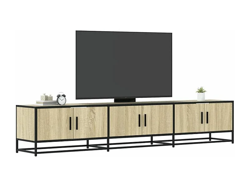 Meuble TV chêne sonoma 210x35x41 bois d'ingénierie