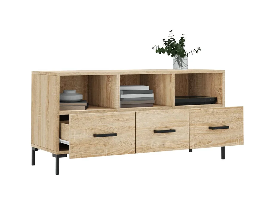 Meuble TV chêne sonoma 102x36x50 bois d'ingénierie