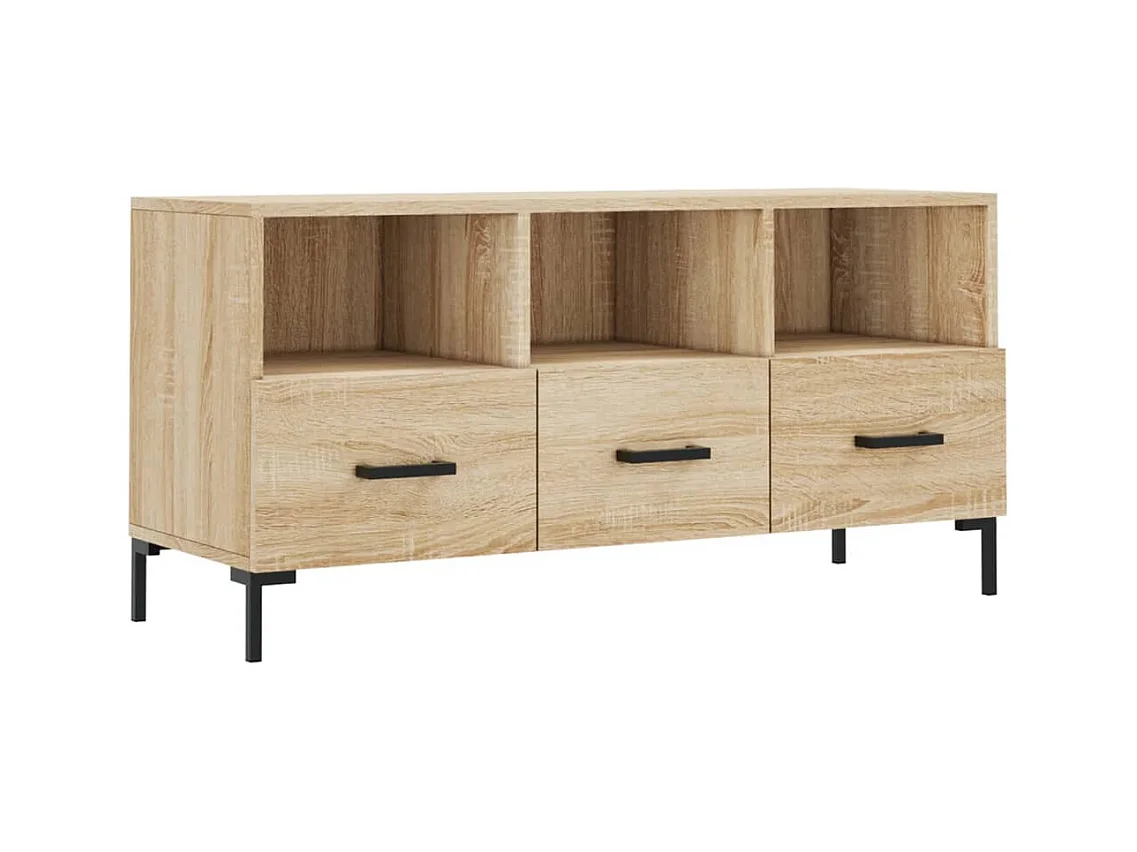 Meuble TV chêne sonoma 102x36x50 bois d'ingénierie
