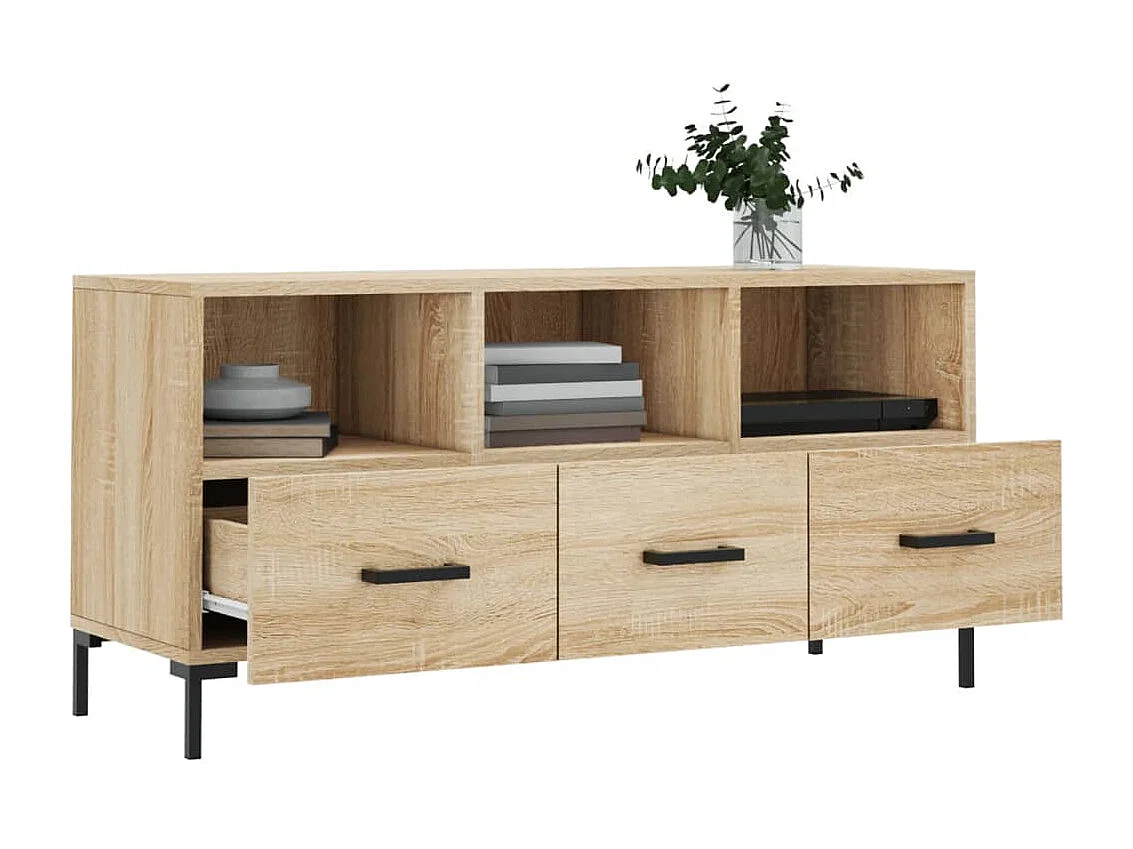 Meuble TV chêne sonoma 102x36x50 bois d'ingénierie
